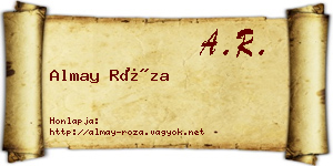 Almay Róza névjegykártya